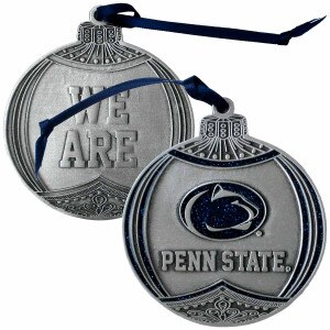 pewter bulb ornament Penn State one side, We Are other side